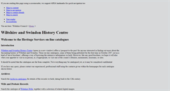 Desktop Screenshot of history.wiltshire.gov.uk